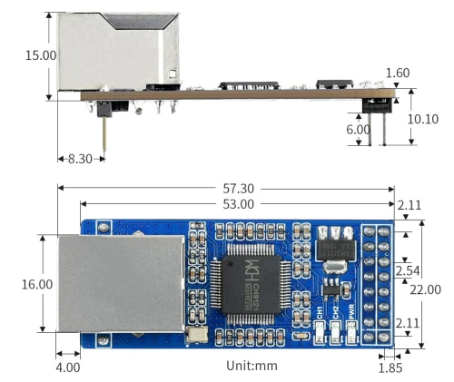 2-kanałowy konwerter UART na Ethernet