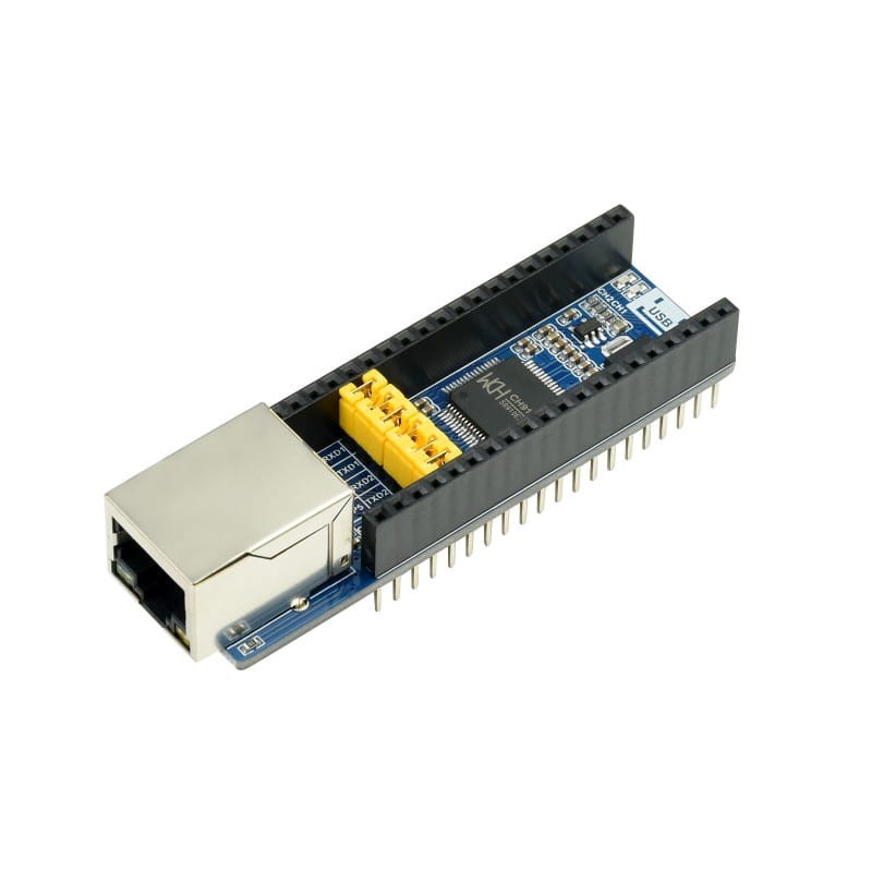 Konwerter Ethernet na UART dwukanałowy dla Raspberry Pi Pico
