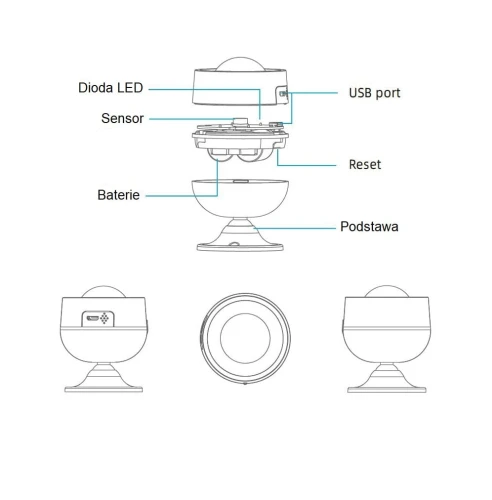 Inteligentny czujnik ruchu NEO PIR WiFi dla aplikacji Tuya