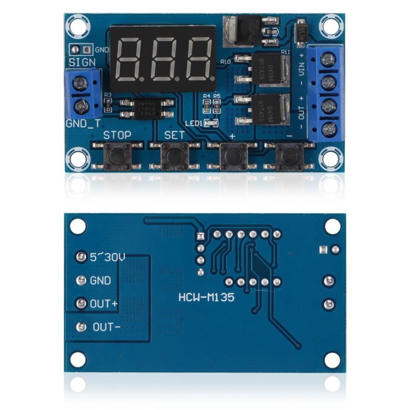 Moduł przełącznika tranzystorowego z regulowanym opóźnieniem - 15A/36V