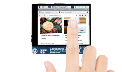 Pojemnościowy wyświetlacz dotykowy LCD 2.8" dla Raspberry Pi, 480x640, IPS