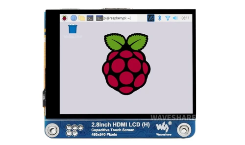 Pojemnościowy wyświetlacz dotykowy LCD 2.8" dla Raspberry Pi, 480x640, IPS