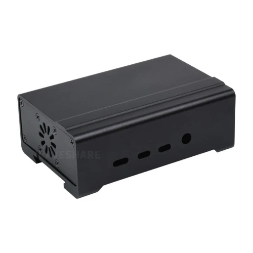 Aluminiowa obudowa z wentylatorem do Raspberry Pi 4 na szynę DIN