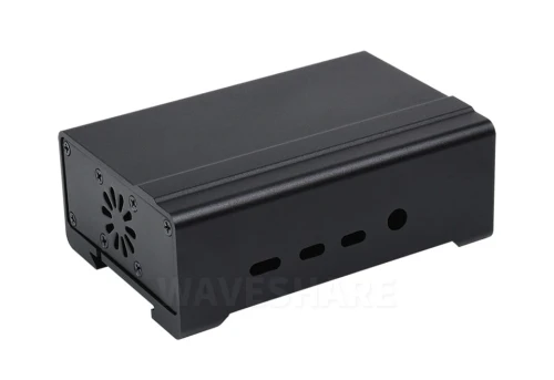 Aluminiowa obudowa z wentylatorem do Raspberry Pi 4 na szynę DIN