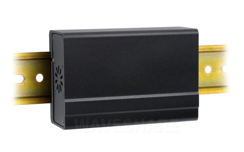 Aluminiowa obudowa z wentylatorem do Raspberry Pi 4 na szynę DIN