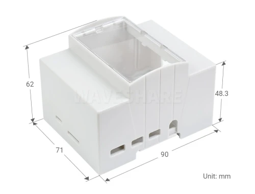 Obudowa z ABS dla Raspberry Pi 4 na szynę DIN
