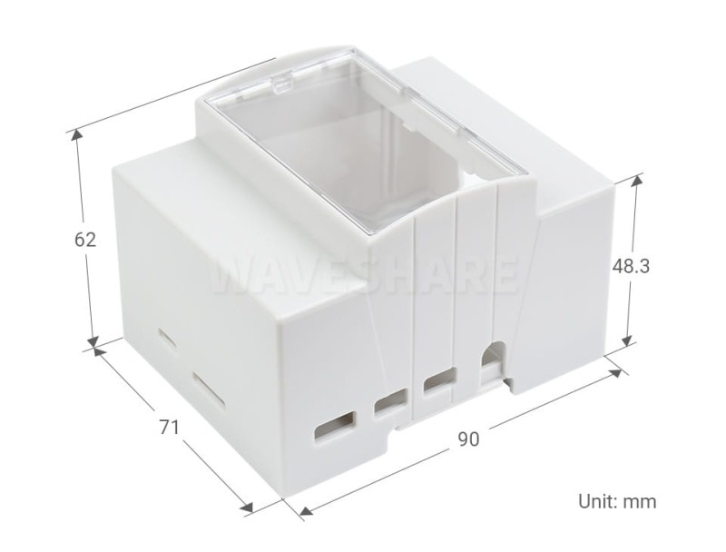 Obudowa z ABS dla Raspberry Pi 4 na szynę DIN