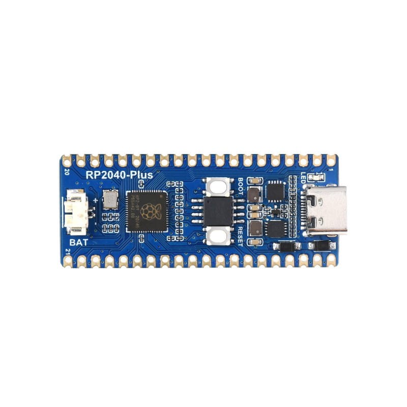 Mikrokontroler Raspberry Pi RP2040-Plus z zlutowanymi goldpin
