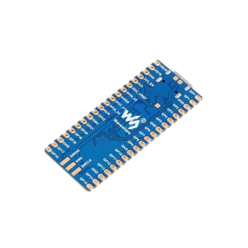 Mikrokontroler Raspberry Pi RP2040-Plus z zlutowanymi goldpin