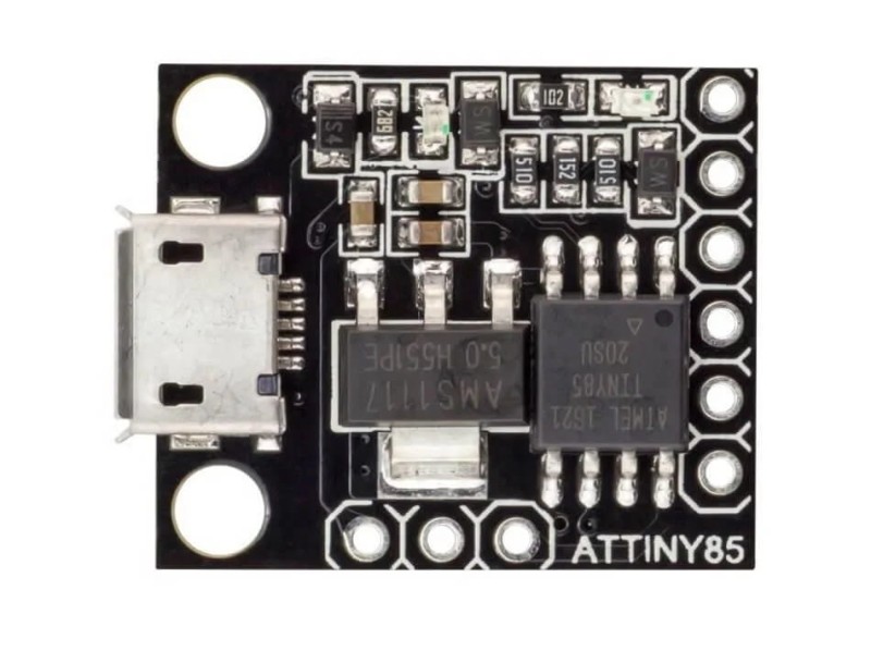 Moduł mikrokontrolera ATtiny85, micro-USB
