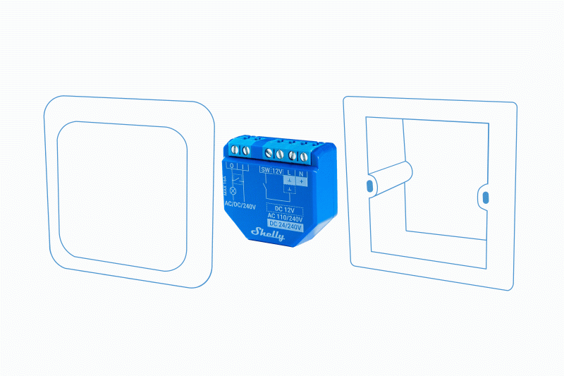 Shelly PLUS 1 przekaźnik Wi-Fi/Bluetooth jednokanałowy 16A AC/DC