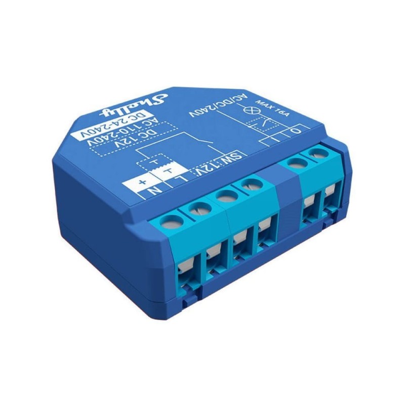 Shelly PLUS 1 przekaźnik Wi-Fi/Bluetooth jednokanałowy 16A AC/DC