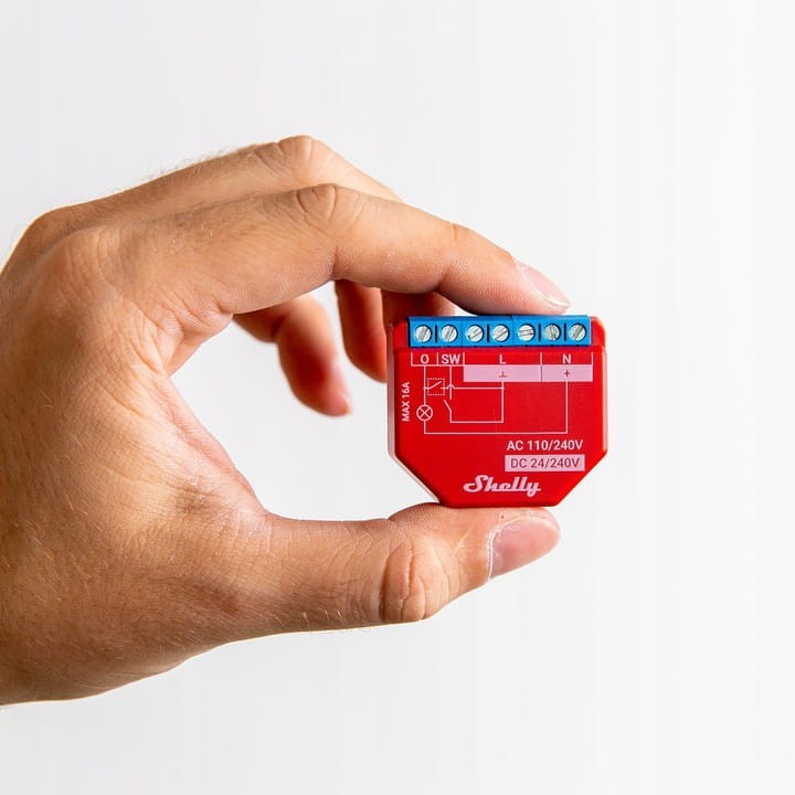 Shelly PLUS 1 PM przekaźnik Wi-Fi/Bluetooth 16A AC/DC z monitorem energii