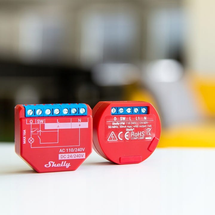 Shelly PLUS 1 PM przekaźnik Wi-Fi/Bluetooth 16A AC/DC z monitorem energii