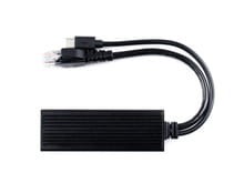 Przemysłowy  rozdzielacz PoE 10/100/1000M, metalowa obudowa, wyjście 5V 2,5A USB-C