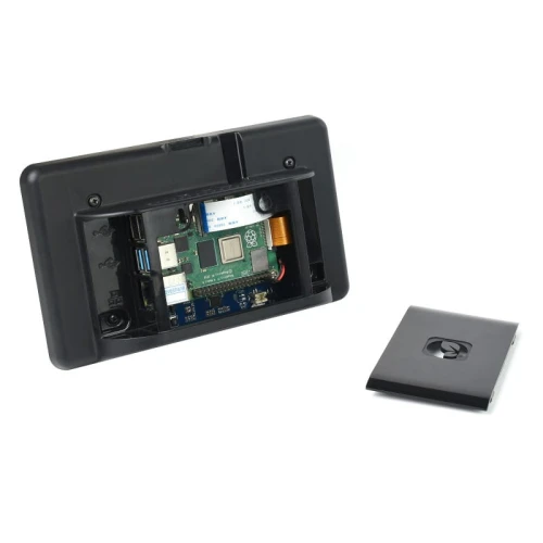 Moduł wyświetlacza 7" dotykowy pojemnościowy dla Raspberry Pi, DSI, 800×480 z kamerą 5MP i obudową