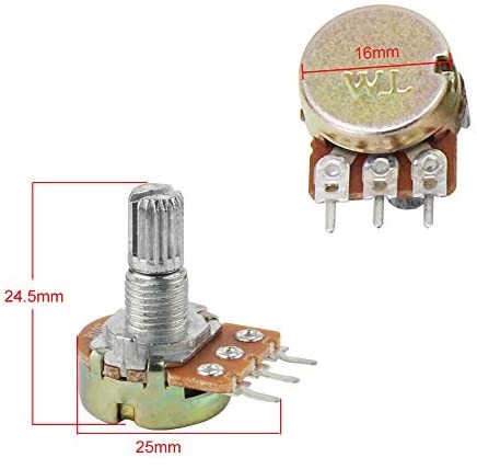 Potencjometr obrotowy liniowy 100K ohm