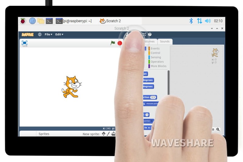 Wyświetlacz AMOLED 5" pojemnościowy dotyk, 960×544