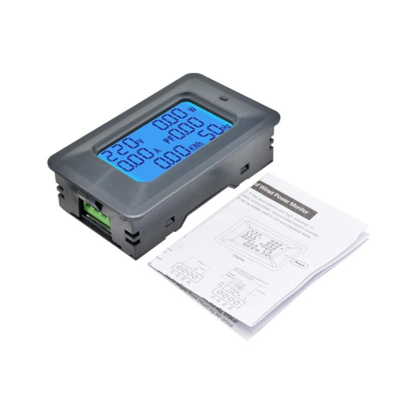 Cyfrowy miernik energii wielofunkcyjny panelowy - napięcie, prąd, moc czynna, moc