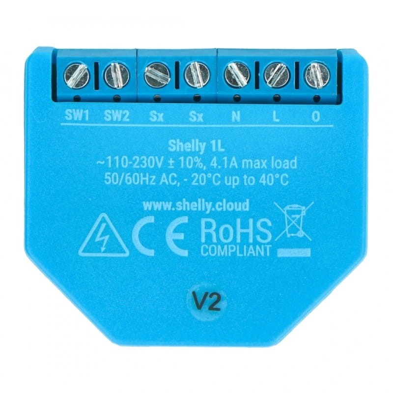 Shelly 1L WiFi - przekaźnik 230VAC 4A bez linii N