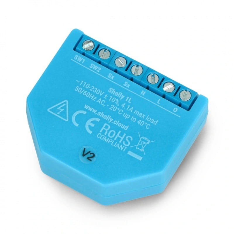 Shelly 1L WiFi - przekaźnik 230VAC 4A bez linii N
