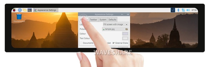 Pojemnościowy wyświetlacz LCD 11.9", 320x1480 panel ze szkła hartowanego