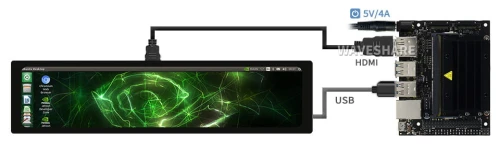 Pojemnościowy wyświetlacz LCD 11.9", 320x1480 panel ze szkła hartowanego