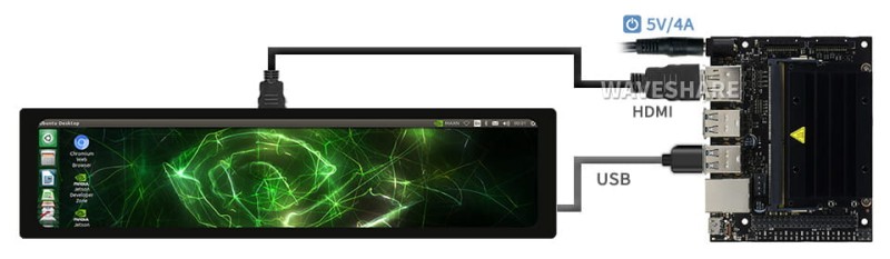 Pojemnościowy wyświetlacz LCD 11.9", 320x1480 panel ze szkła hartowanego