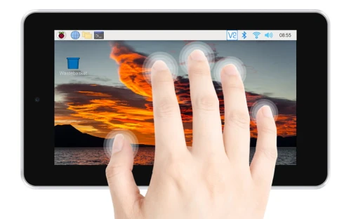 7-calowy zestaw All-In-One z ekranem dotykowym 800 × 480 dla Raspberry Pi CM4