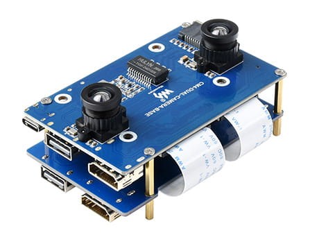 Moduł kamery dwuokularowej dla modułu Raspberry Pi CM4 z ekspander interfejsu
