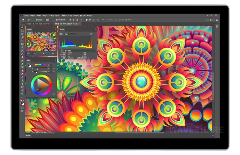 10,5-calowy wyświetlacz AMOLED  2560 × 1600 2K, w aluminiowej obudowie, w pełni laminowany panel ze szkła hartowanego.