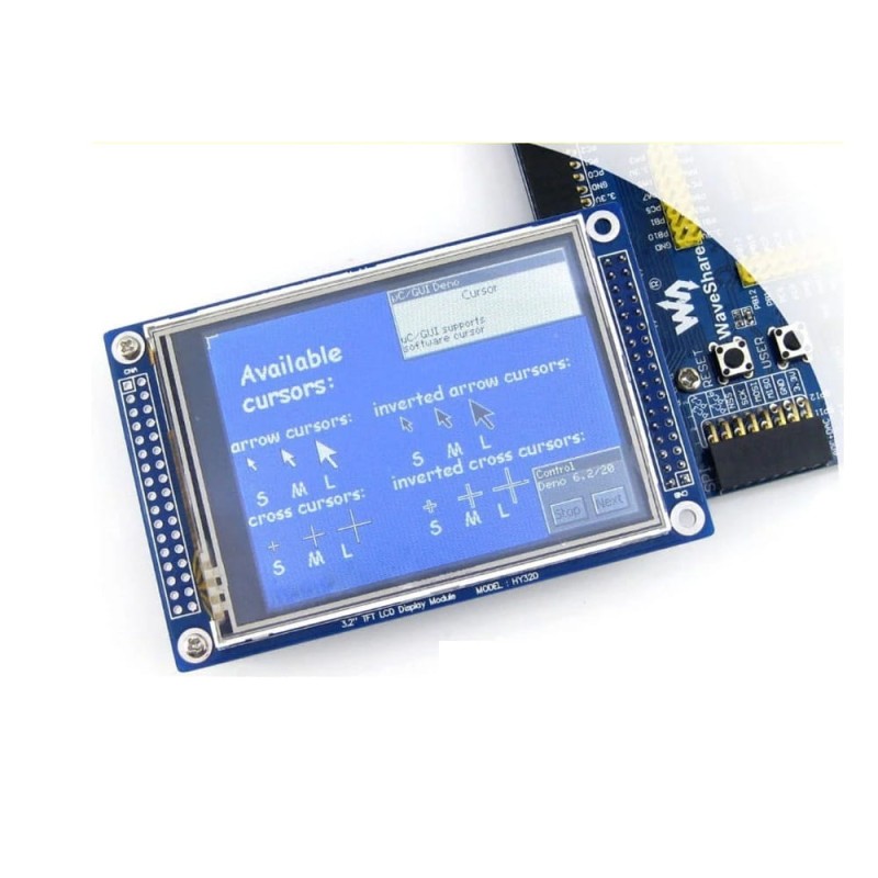 Wyświetlacz 3,2" 320x240 LCD, z ekranem dotykowym i samodzielnymi kontrolerami 16bit