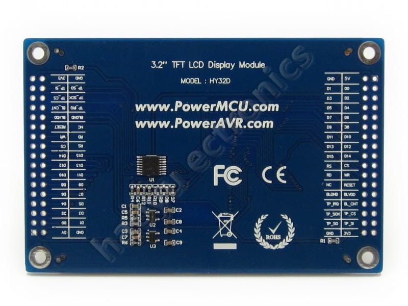 Wyświetlacz 3,2" 320x240 LCD, z ekranem dotykowym i samodzielnymi kontrolerami 16bit