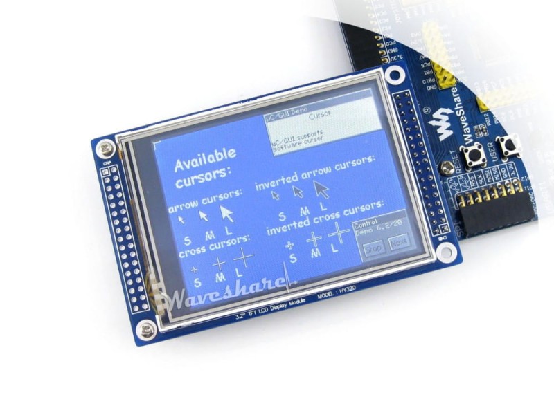 Wyświetlacz 3,2" 320x240 LCD, z ekranem dotykowym i samodzielnymi kontrolerami 16bit