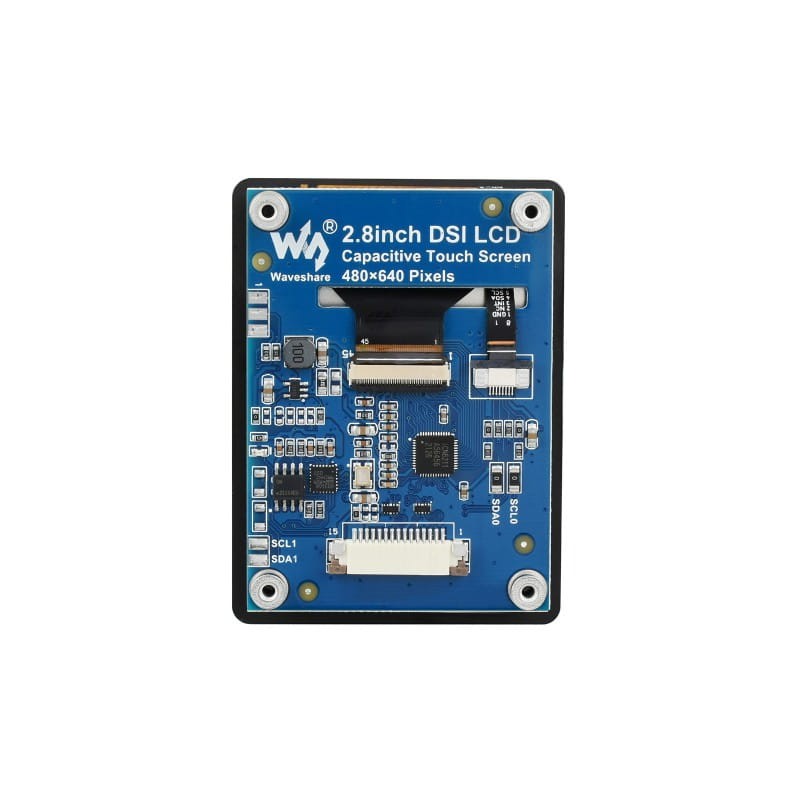 2,8-calowy pojemnościowy wyświetlacz dotykowy dla Raspberry Pi, 480 × 640, DSI, IPS, optyczny ekran łączący