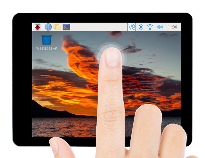 2,8-calowy pojemnościowy wyświetlacz dotykowy dla Raspberry Pi, 480 × 640, DSI, IPS, optyczny ekran łączący