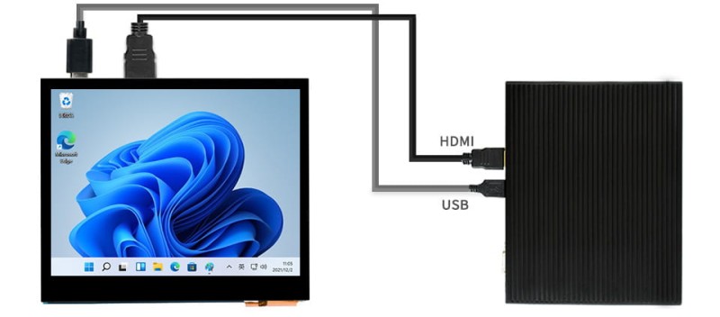 3,5-calowy pojemnościowy dotykowy wyświetlacz LCD IPS LCD, 640×480 z gniazdem audio