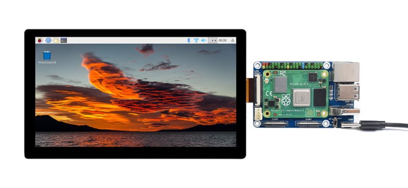 7-calowy zintegrowany wyświetlacz QLED, 1024 × 600, smukła i lekka konstrukcja