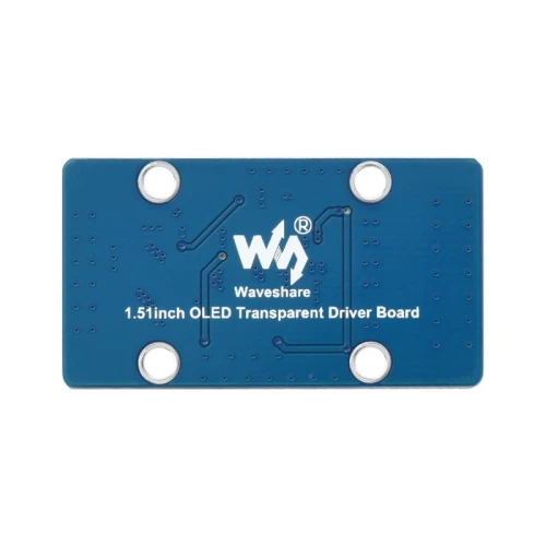 Przezroczysty wyświetlacz OLED 1,51", rozdzielczość 128 × 64, niebieski, interfejsy SPI/I2C