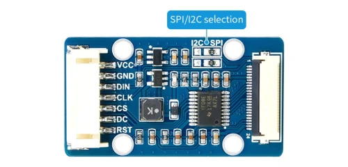 Przezroczysty wyświetlacz OLED 1,51", rozdzielczość 128 × 64, niebieski, interfejsy SPI/I2C