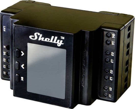 Shelly Pro 4PM - 4-kanałowy inteligentny przekaźnik WiFi/LAN/BL z wyświetlaczem