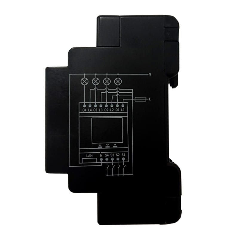 Shelly Pro 4PM - 4-kanałowy inteligentny przekaźnik WiFi/LAN/BL z wyświetlaczem