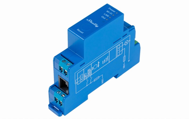 Shelly Pro 1 - jednokanałowy inteligentny przekaźnik WiFi/LAN/BL
