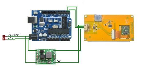 Nextion Discovery Series NX4832F035 3.5" wyświetlacz dotykowy rezystancyjny