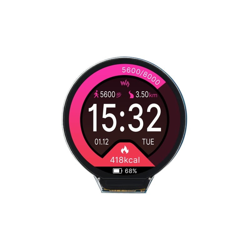 Płytka MCU RP2040 z okrągłym wyświetlaczem LCD 1,28" akcelerometrem i żyroskopem