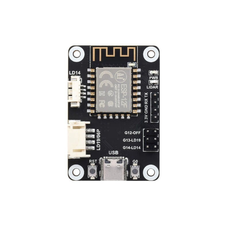 LiDAR LD14 radar laserowy triangulacyjny 360° 8m zasięgu, programowa kontrola start-stop