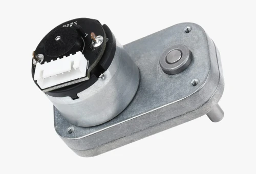 Silnik DC 12V przekładnią metalową 240RPM z wałkiem wyjściowym nastawnym typy L i magnetycznym enkoderem Halla