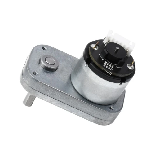 Silnik DC 12V przekładnią metalową 240RPM z wałkiem wyjściowym nastawnym typy L i magnetycznym enkoderem Halla
