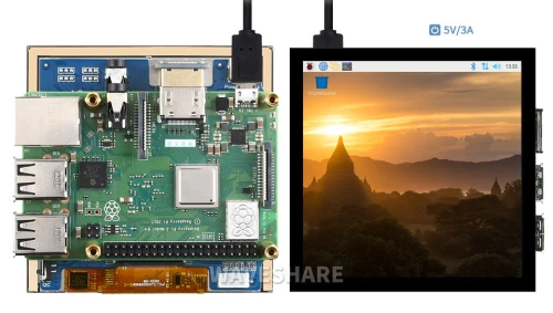Wyświetlacz IPS LCD 720 × 720 HDMI z panelem dotykowym pojemnościowym