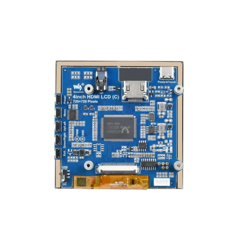 Wyświetlacz IPS LCD 720 × 720 HDMI z panelem dotykowym pojemnościowym